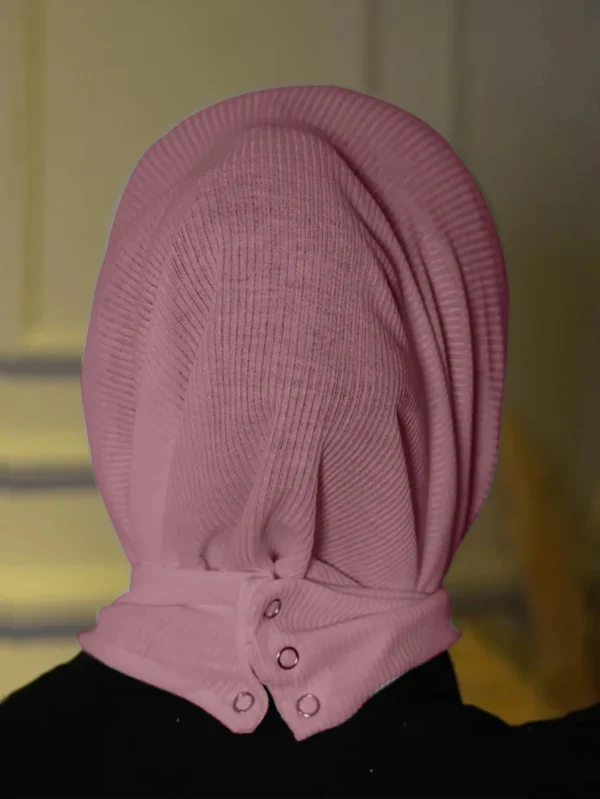 1PCS Thin Inner Hijab Women Plain Instant Turban，Threaded Texture Fabric - Image 4