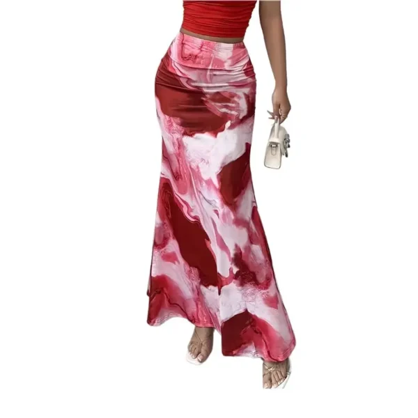 Fashion Butterfly Printed Skirts Womens 2025 Long Skirts For Women Summer Ladies Jupe Bodycon Knit Hip Skirt Beach Saia - Image 4