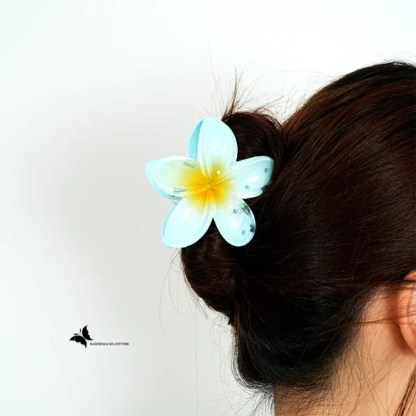 8CM Oversized Flower Acrylic Hair Clip Gradient Pattern Women's Sweet Hair Beach Resort Claw Crab Clip Hairpin Headgear - Image 2