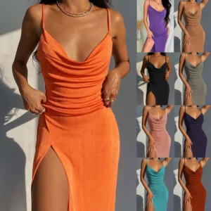 Women summer dress 2025 new  strapless tops high-end  base dress knitted long dress vestidoes clothing