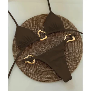 Halter Micro Bikini 2025 Women Swimsuit Solid Swimwear Thong Bikinis Set Brazilian Beach Wear Bathing Suit Biquini Female
