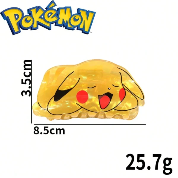 1pc/6pcs pocket monsters Pokemon Pikachu Lightning Element Cute Hair Clip Hair Claw Suitable For Thick Hair - Image 6