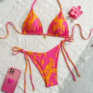 Printed SwimsuitbikiniHigh-end two-piece swimsuit set women