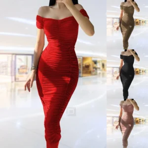 Women Summer Prom Dresses Evening Midi Bodycon Dress Elegant Club Outfits for Wedding Birthday Party